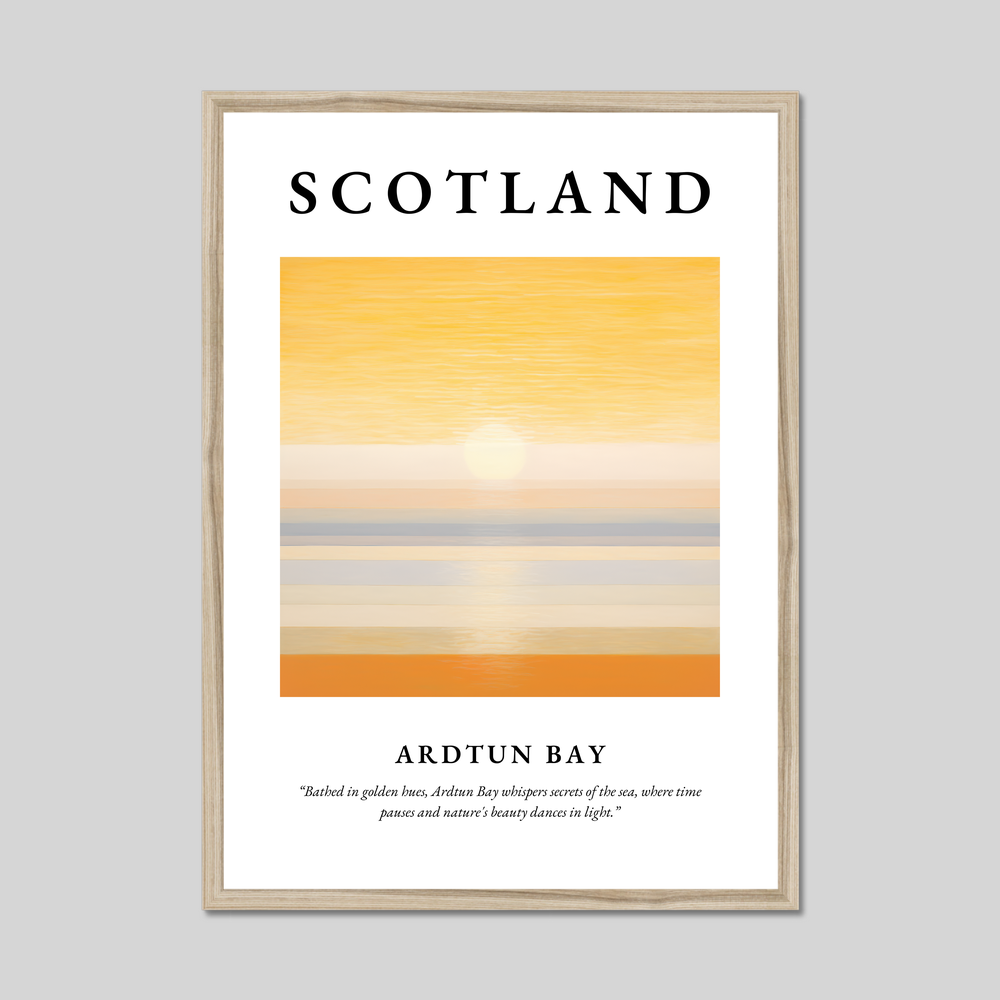 Poster in a natural frame with the word Scotland