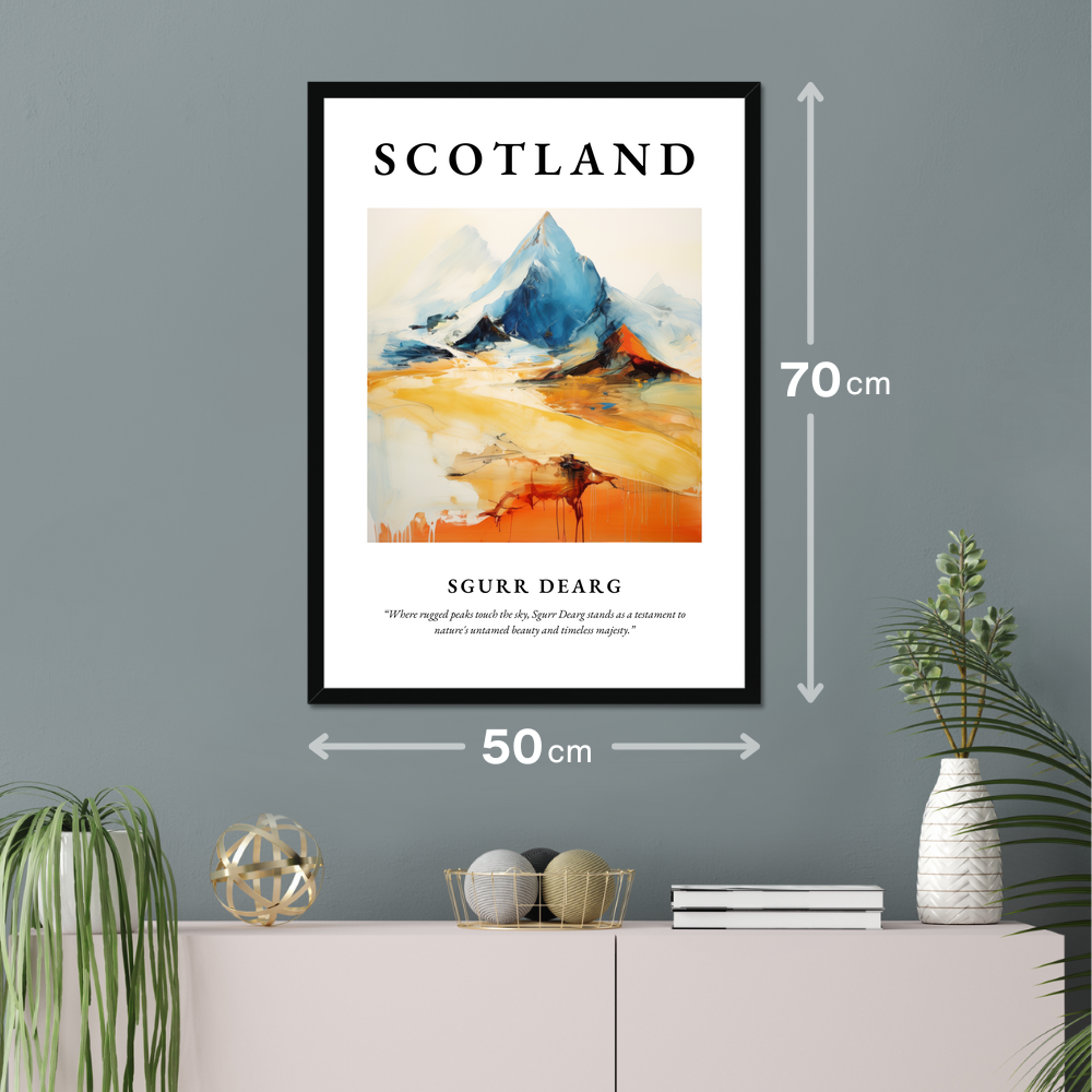 Poster of Sgurr Dearg hanging on a wall