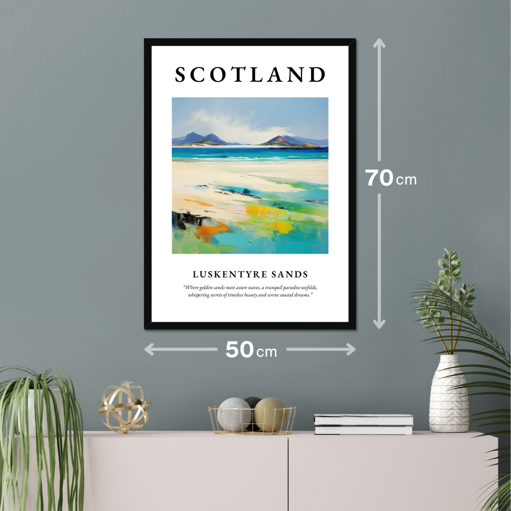 Poster of Luskentyre Sands hanging on a wall