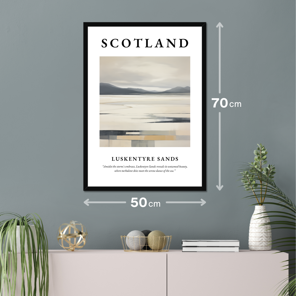 Poster of Luskentyre Sands hanging on a wall