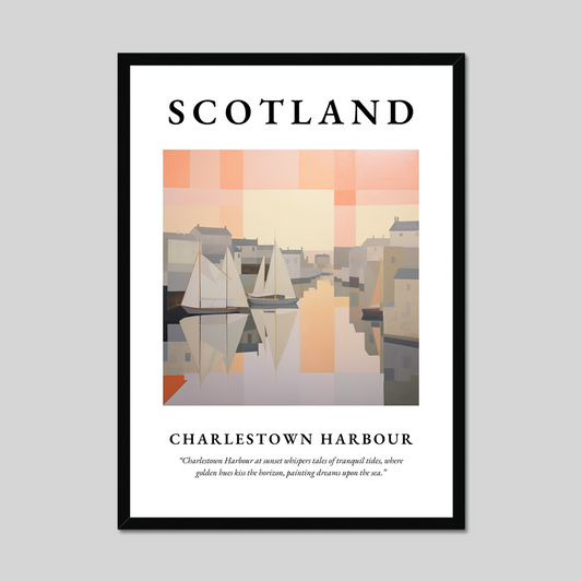 Poster of Charlestown Harbour, Scotland.