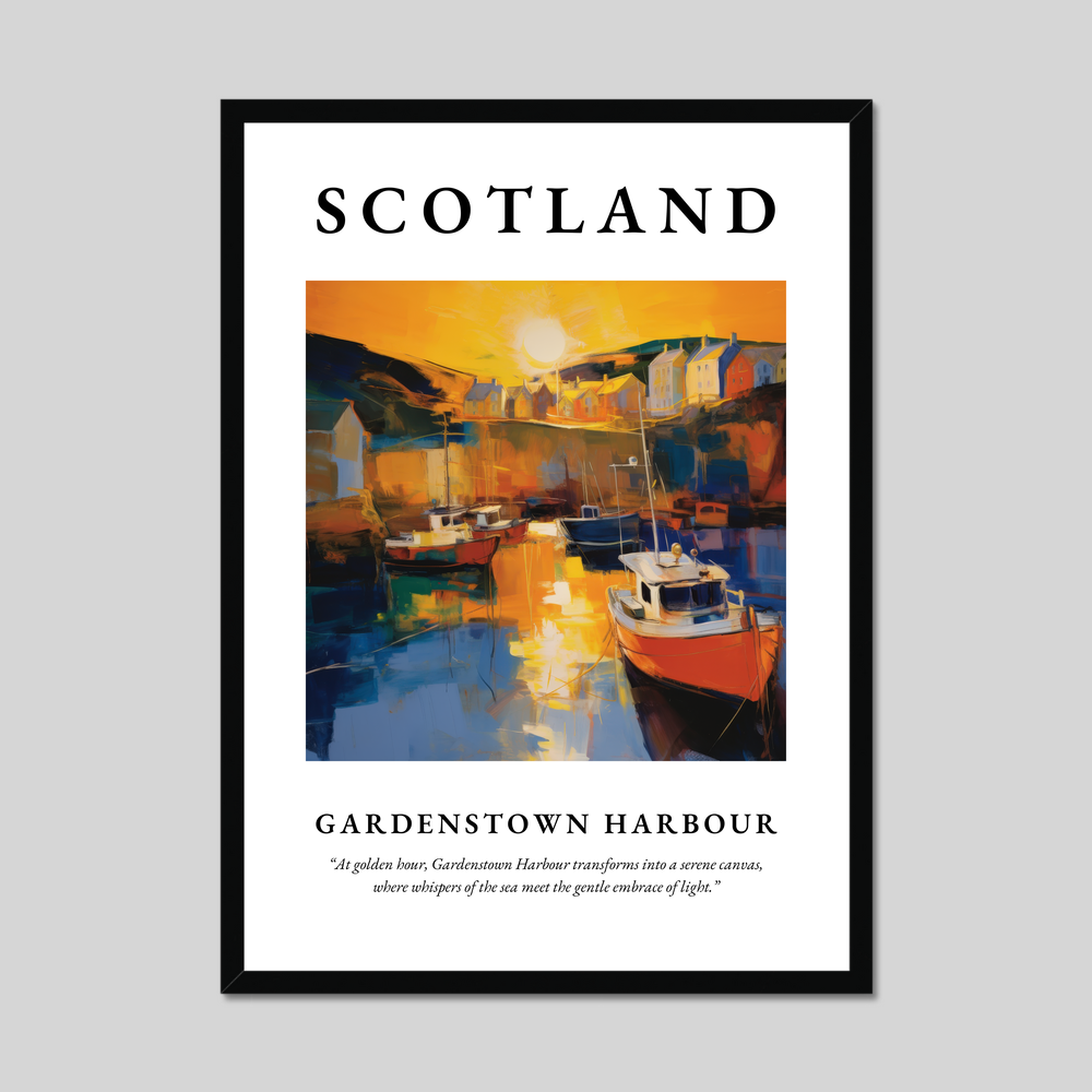 Poster of Gardenstown Harbour, Scotland.