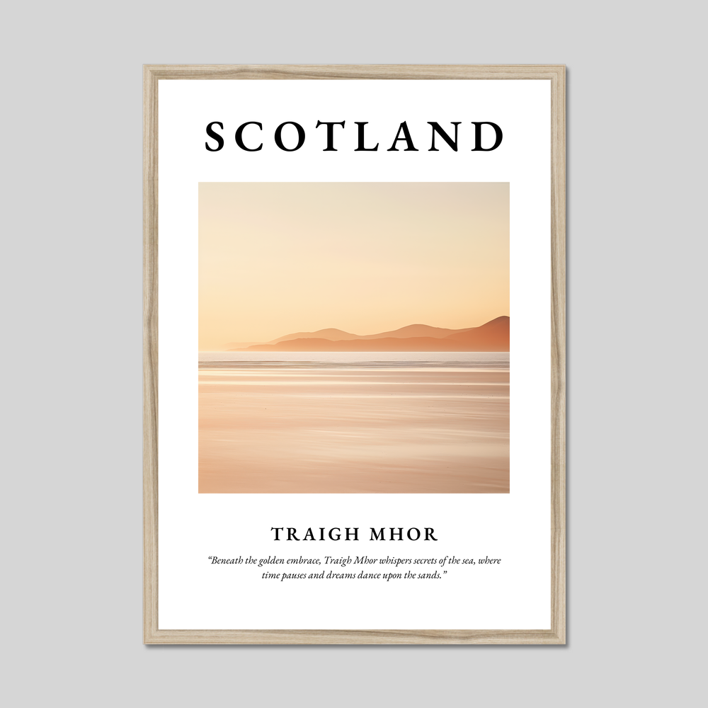 Poster in a natural frame with the word Scotland