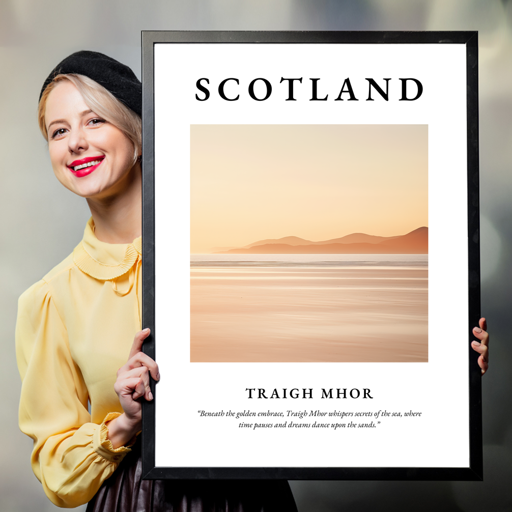 Person holding a poster of Traigh Mhor