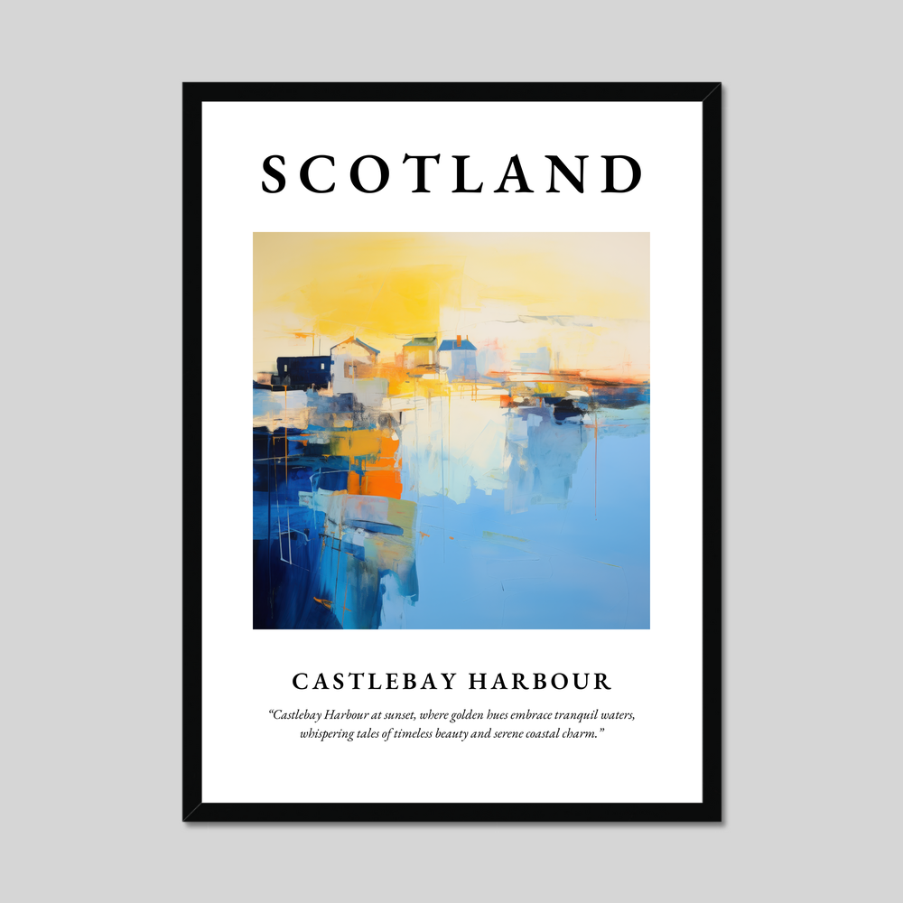 Poster of Castlebay Harbour, Scotland.