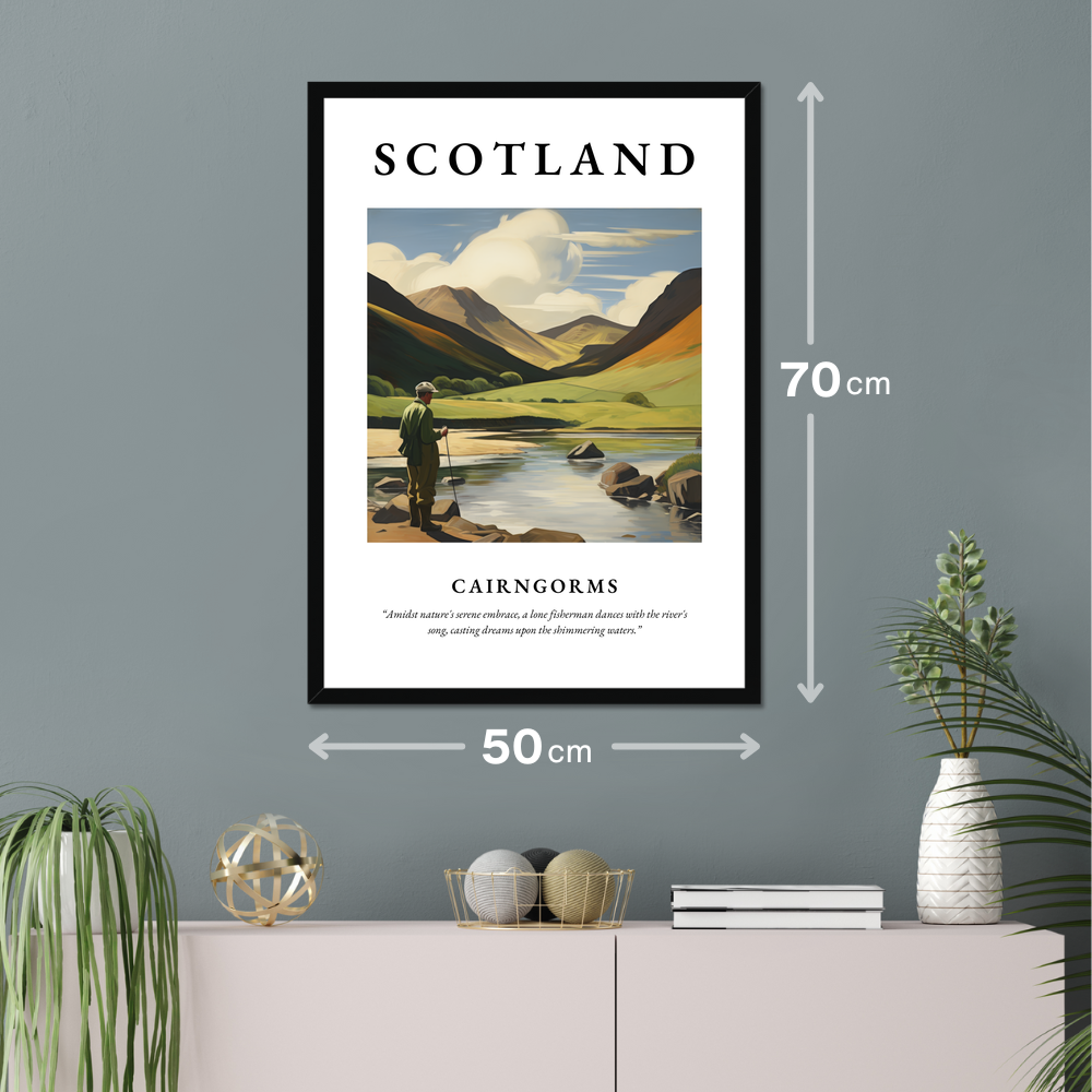 Poster of Cairngorms hanging on a wall