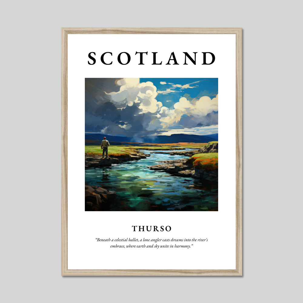 Poster in a natural frame with the word Scotland