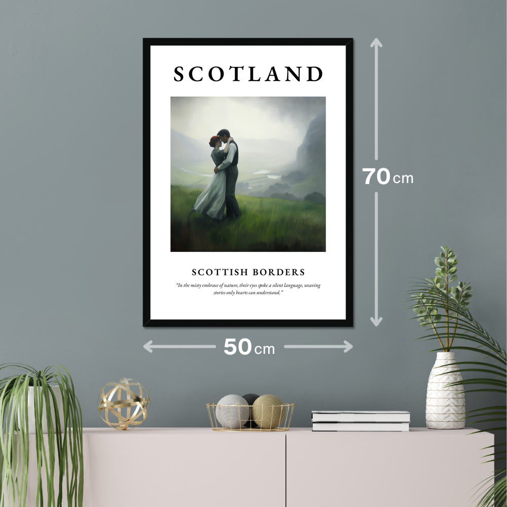 Poster of Scottish Borders hanging on a wall