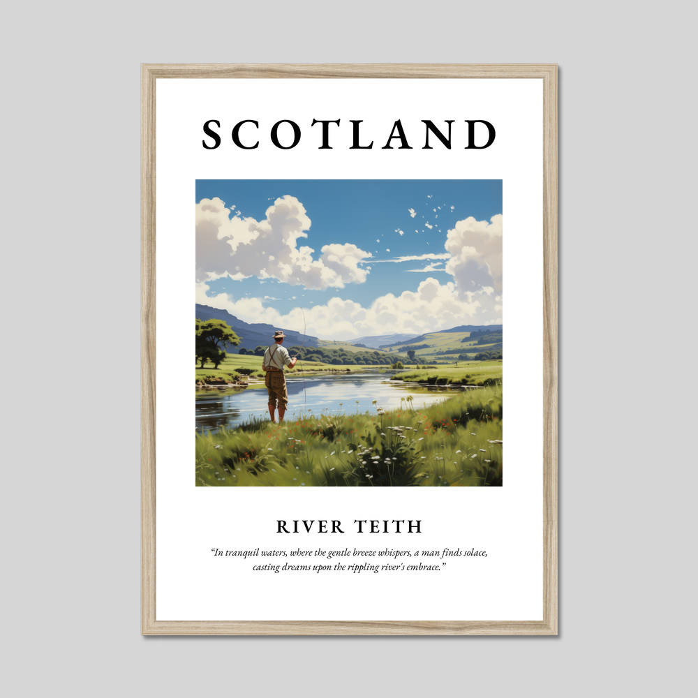 Poster in a natural frame with the word Scotland