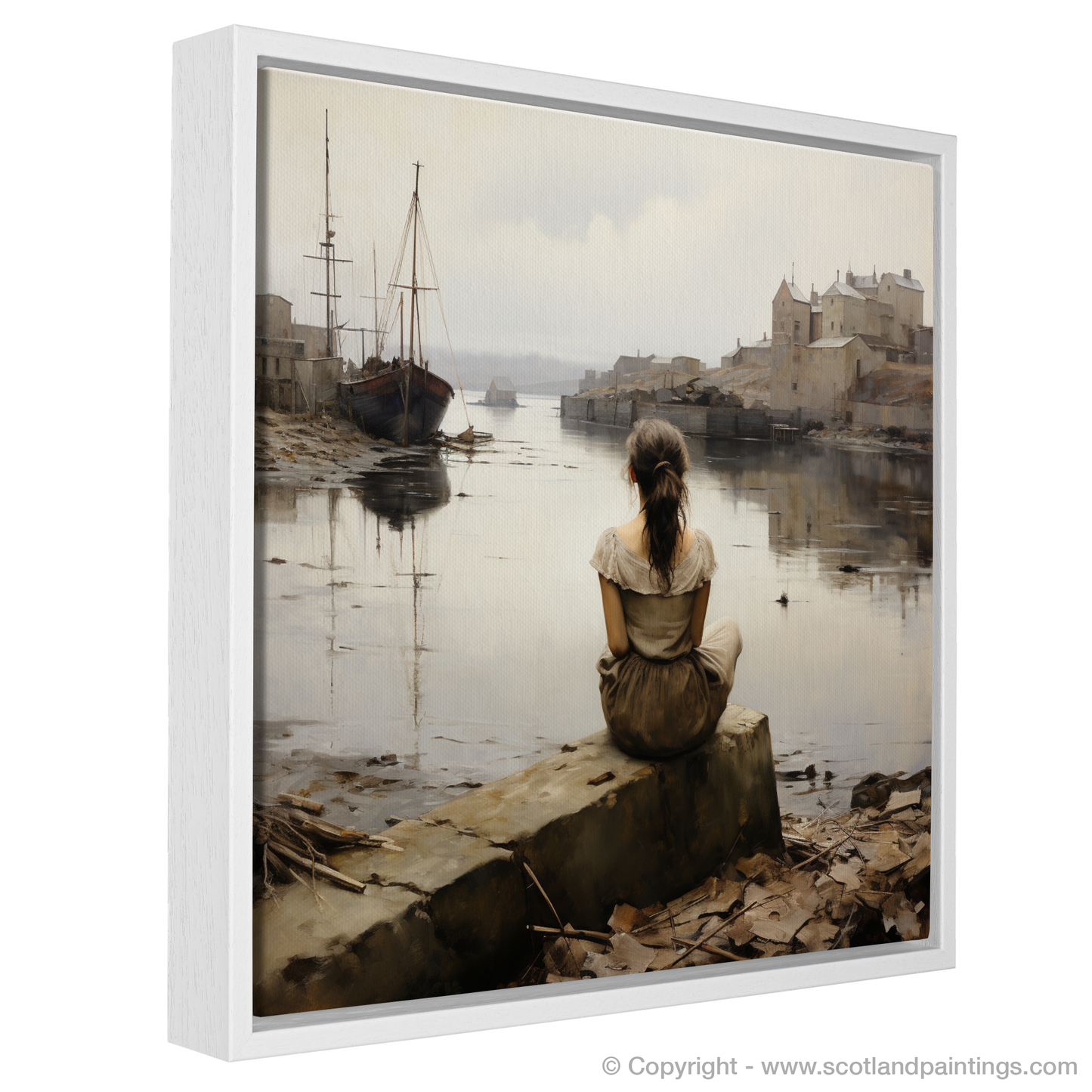 Harbourside Reflections: A Woman's Contemplation in Leith