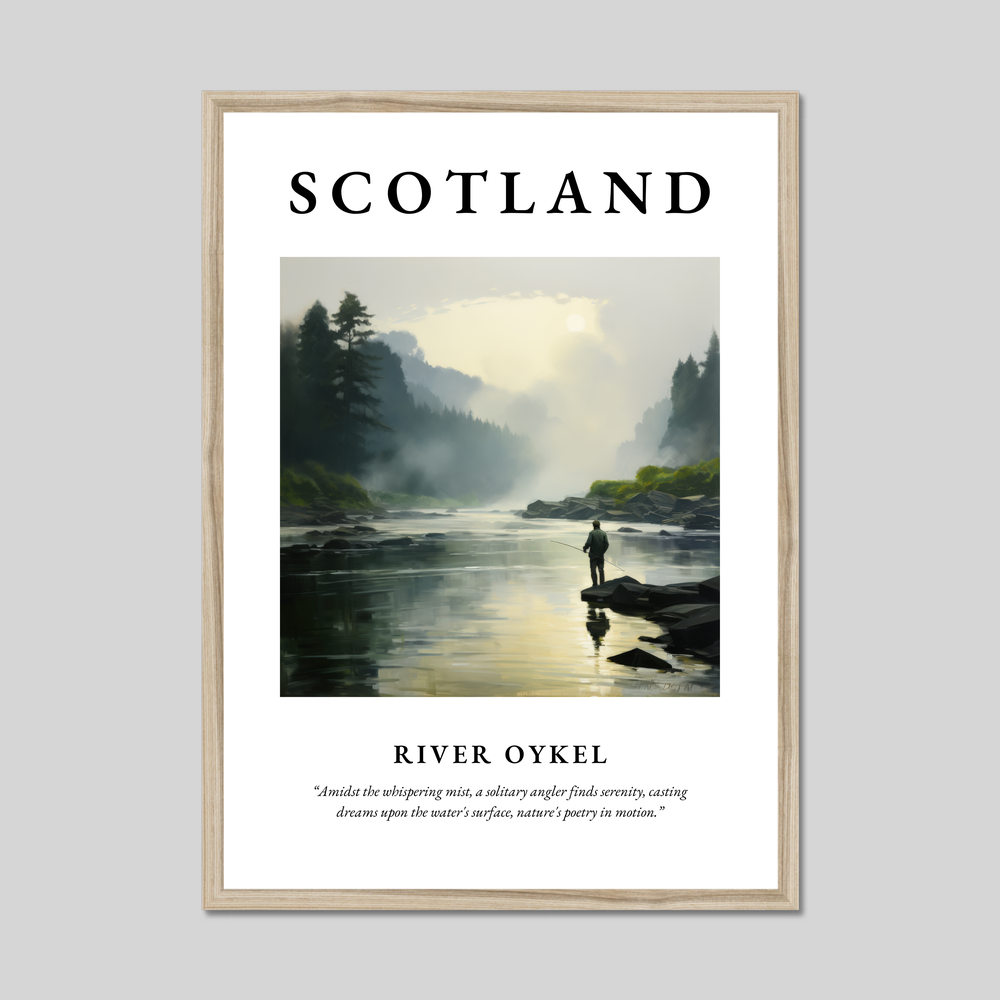 Poster in a natural frame with the word Scotland