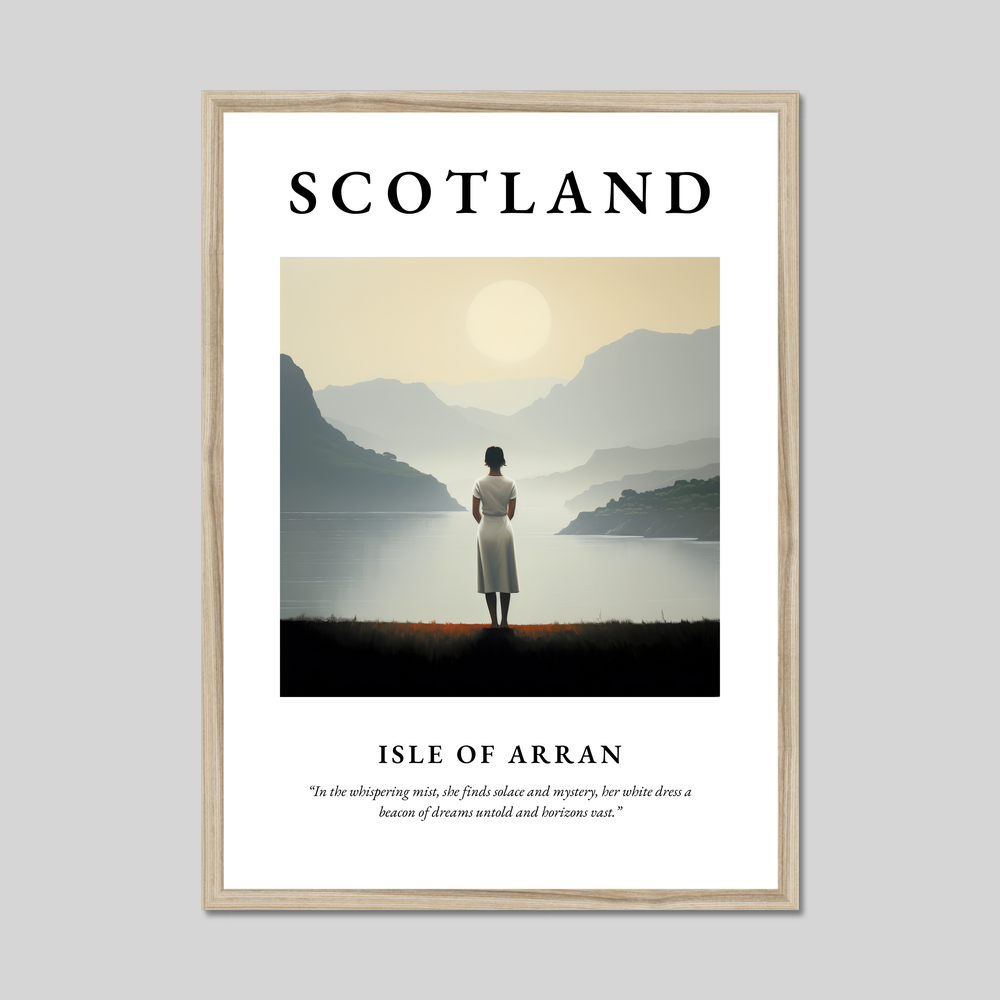 Poster in a natural frame with the word Scotland