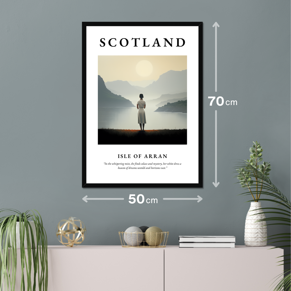 Poster of Isle of Arran hanging on a wall