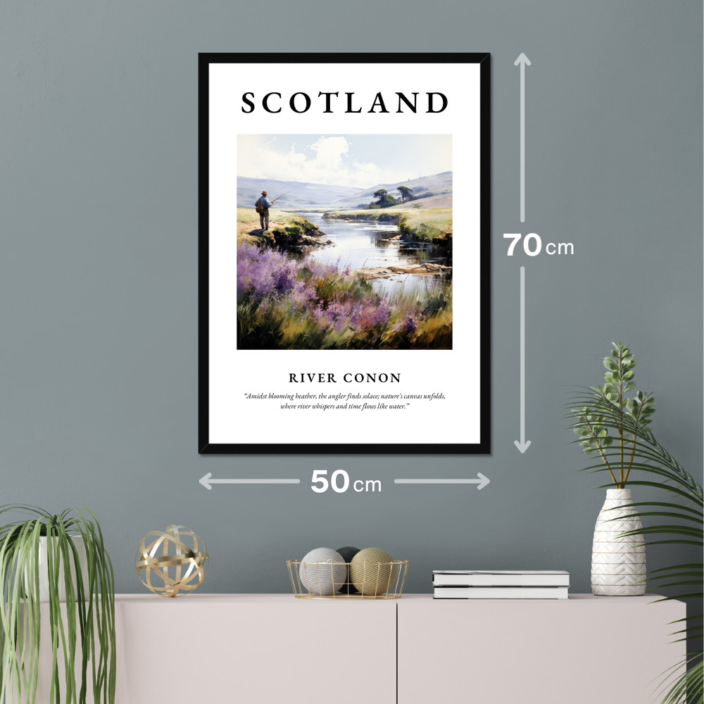 Poster of River Conon hanging on a wall