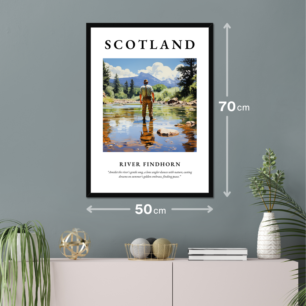 Poster of River Findhorn hanging on a wall