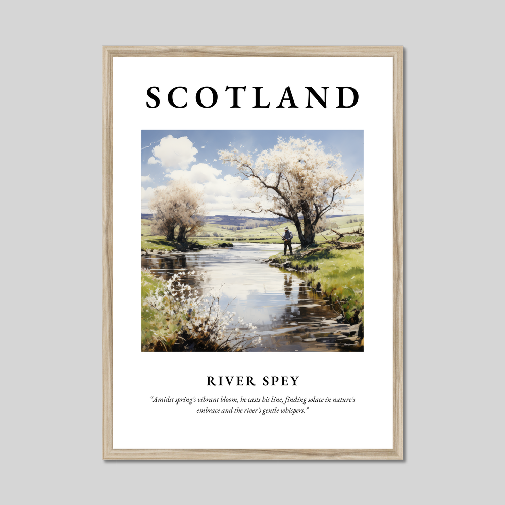 Poster in a natural frame with the word Scotland