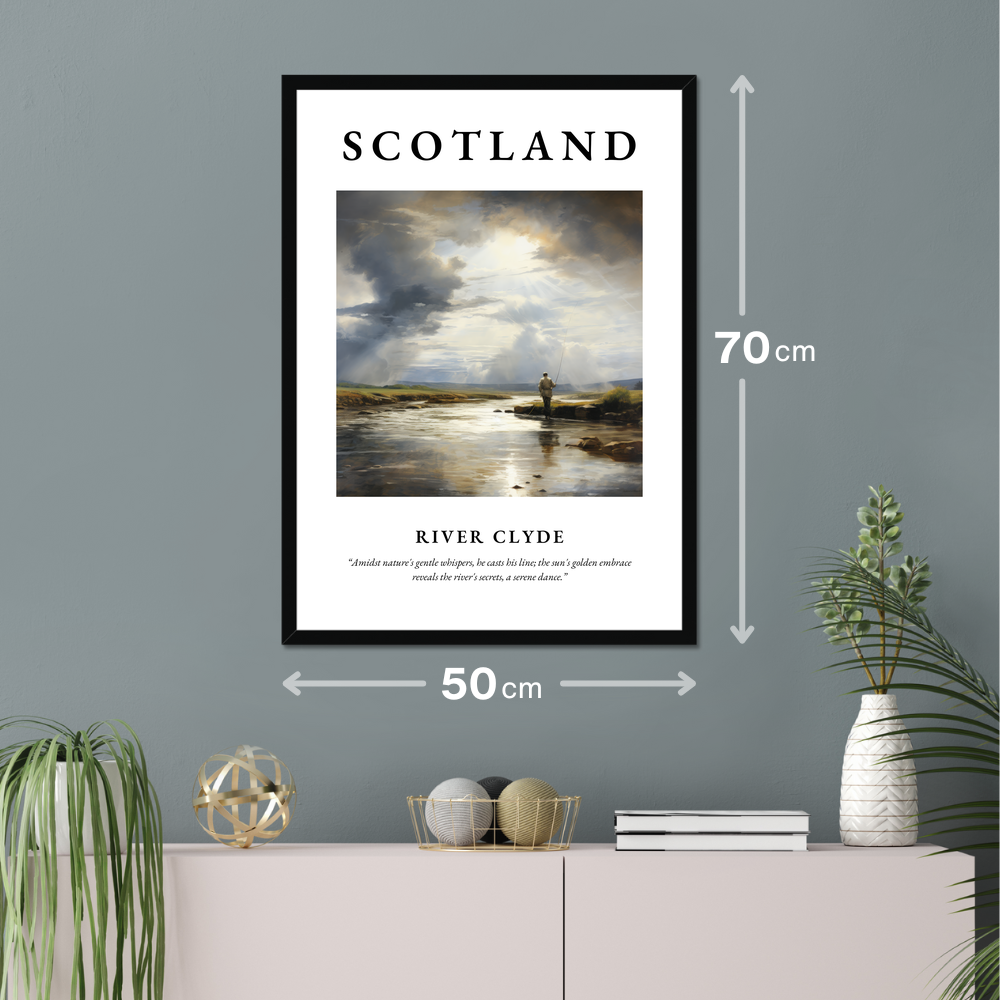 Poster of River Clyde hanging on a wall