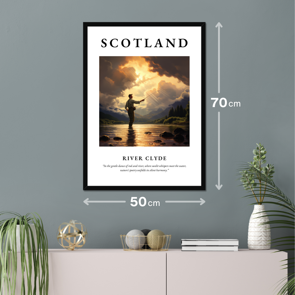 Poster of River Clyde hanging on a wall