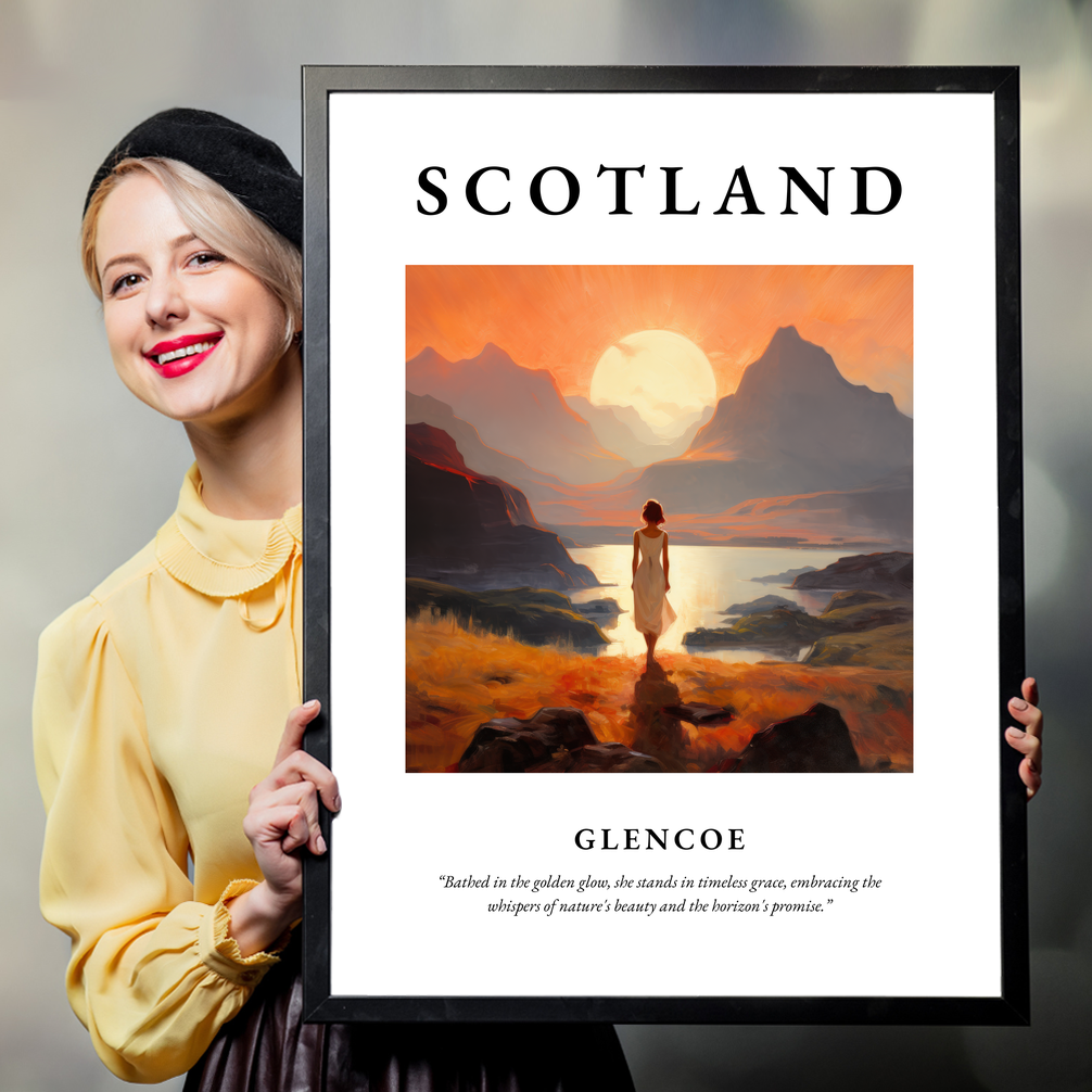 Person holding a poster of Glencoe