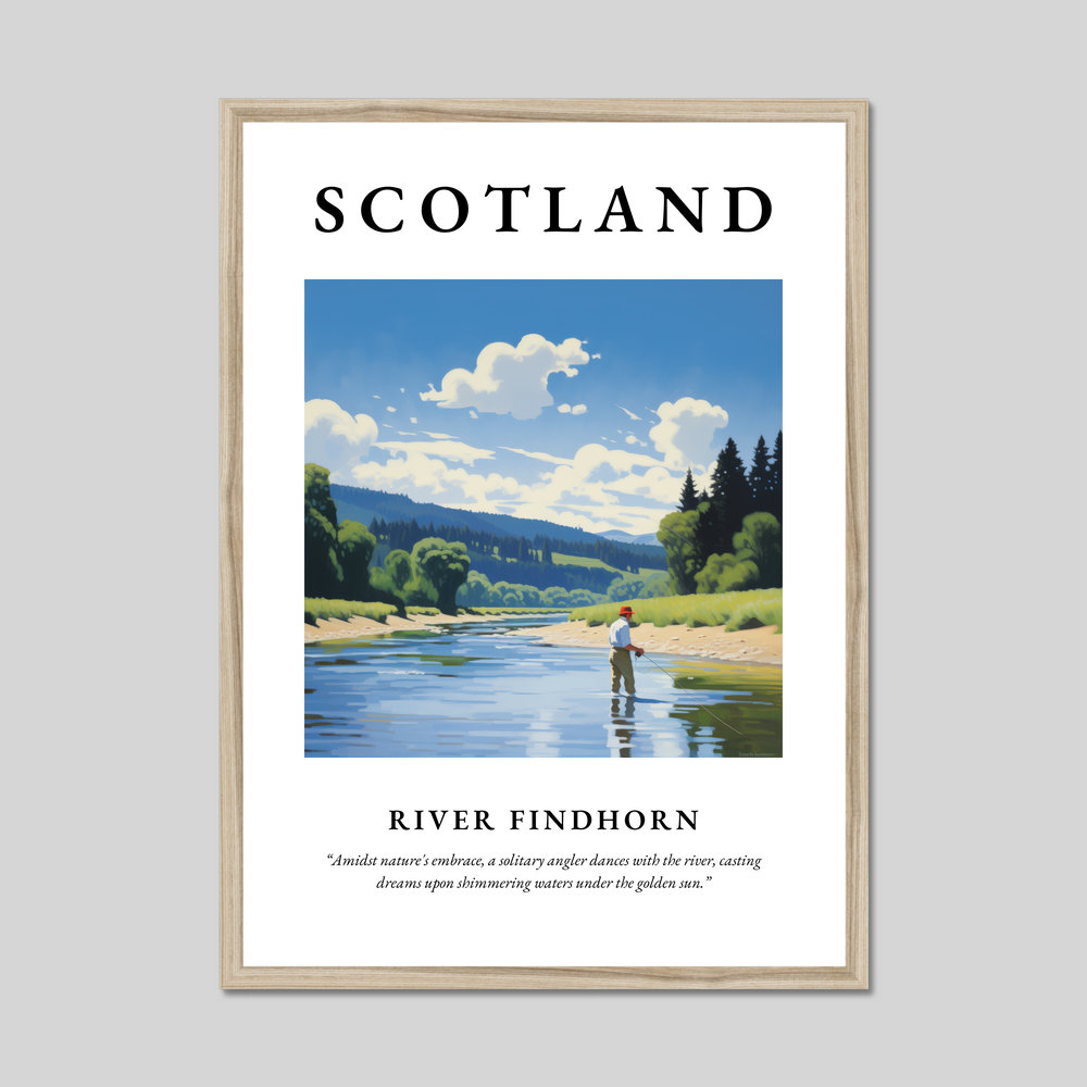 Poster in a natural frame with the word Scotland