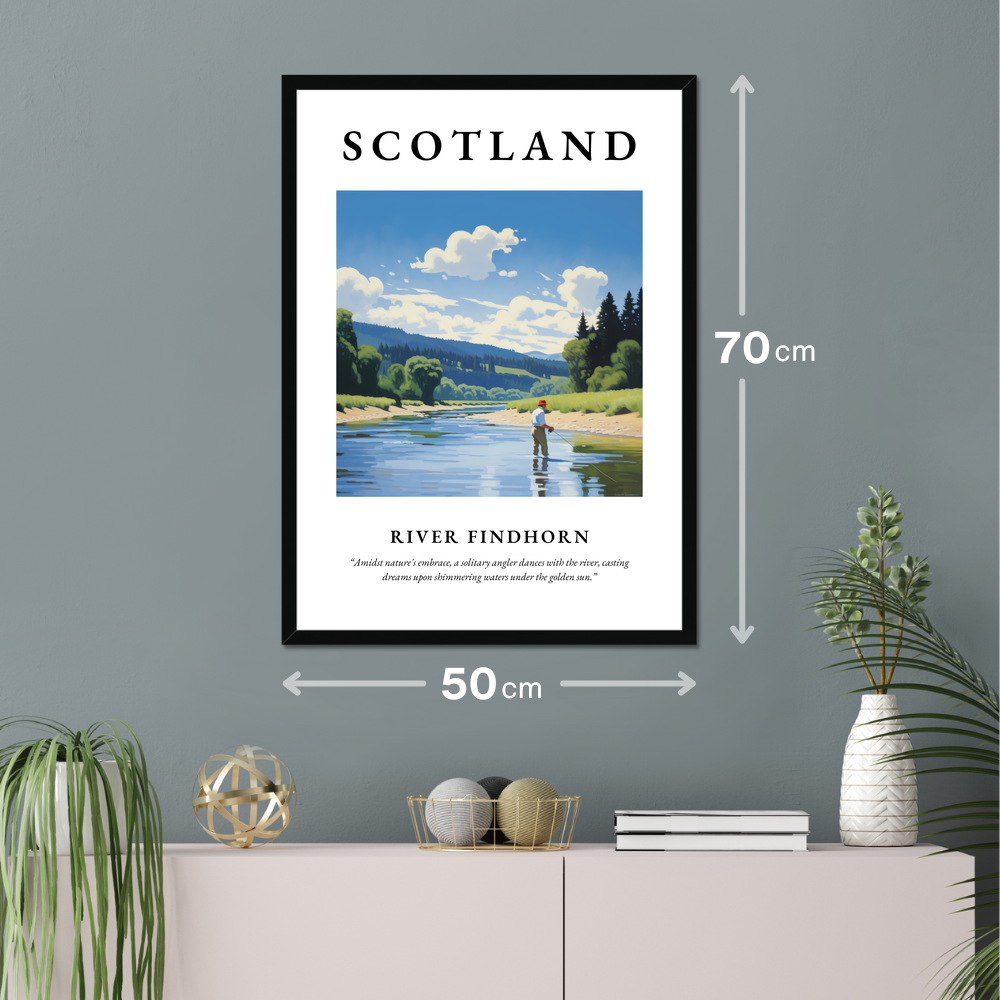 Poster of River Findhorn hanging on a wall