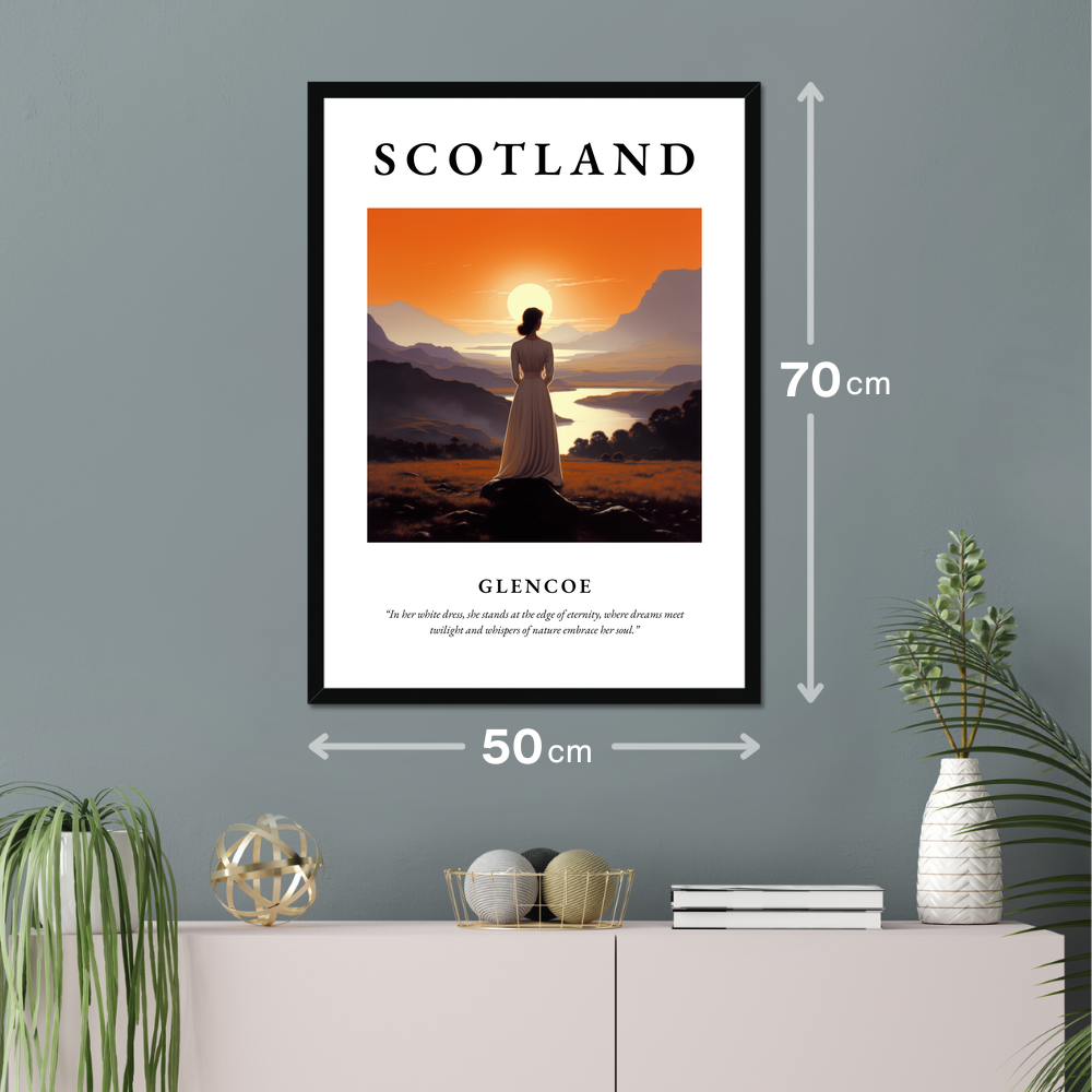 Poster of Glencoe hanging on a wall