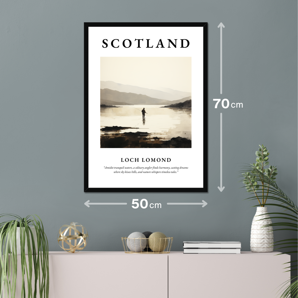 Poster of Loch Lomond hanging on a wall