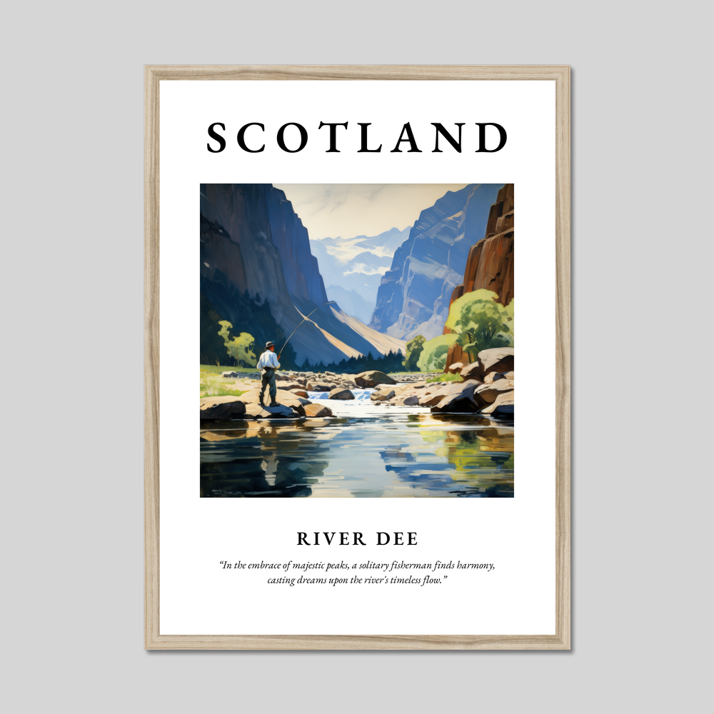 Poster in a natural frame with the word Scotland