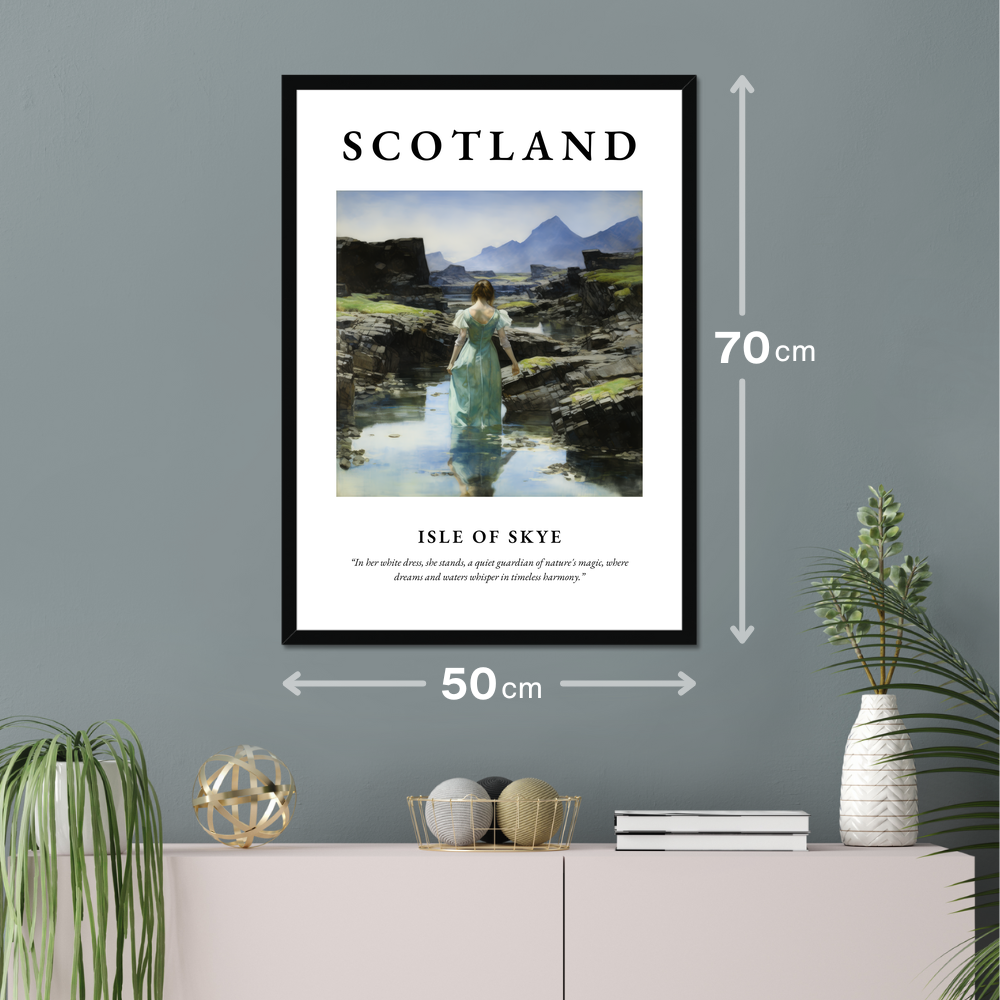 Poster of Isle of Skye hanging on a wall