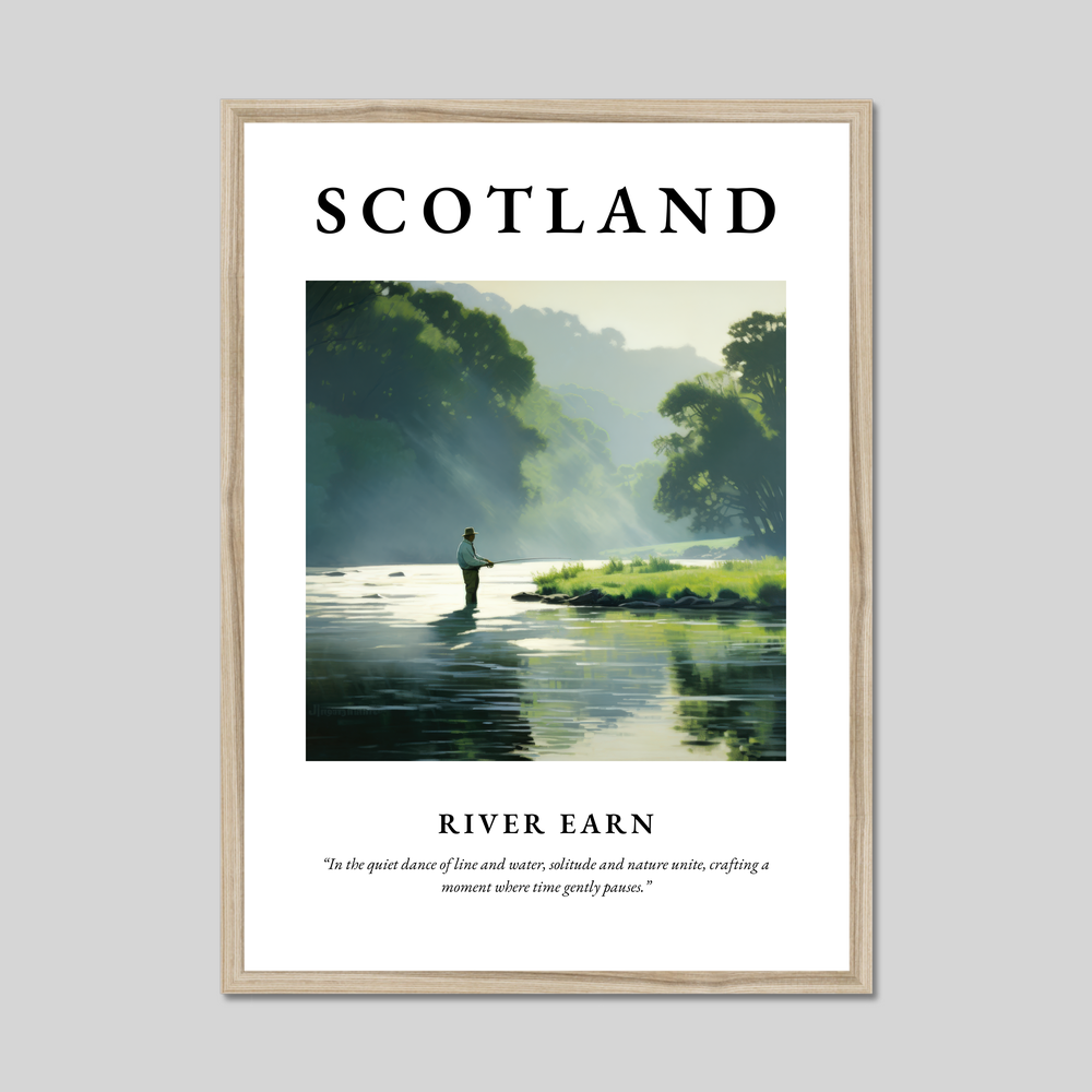 Poster in a natural frame with the word Scotland