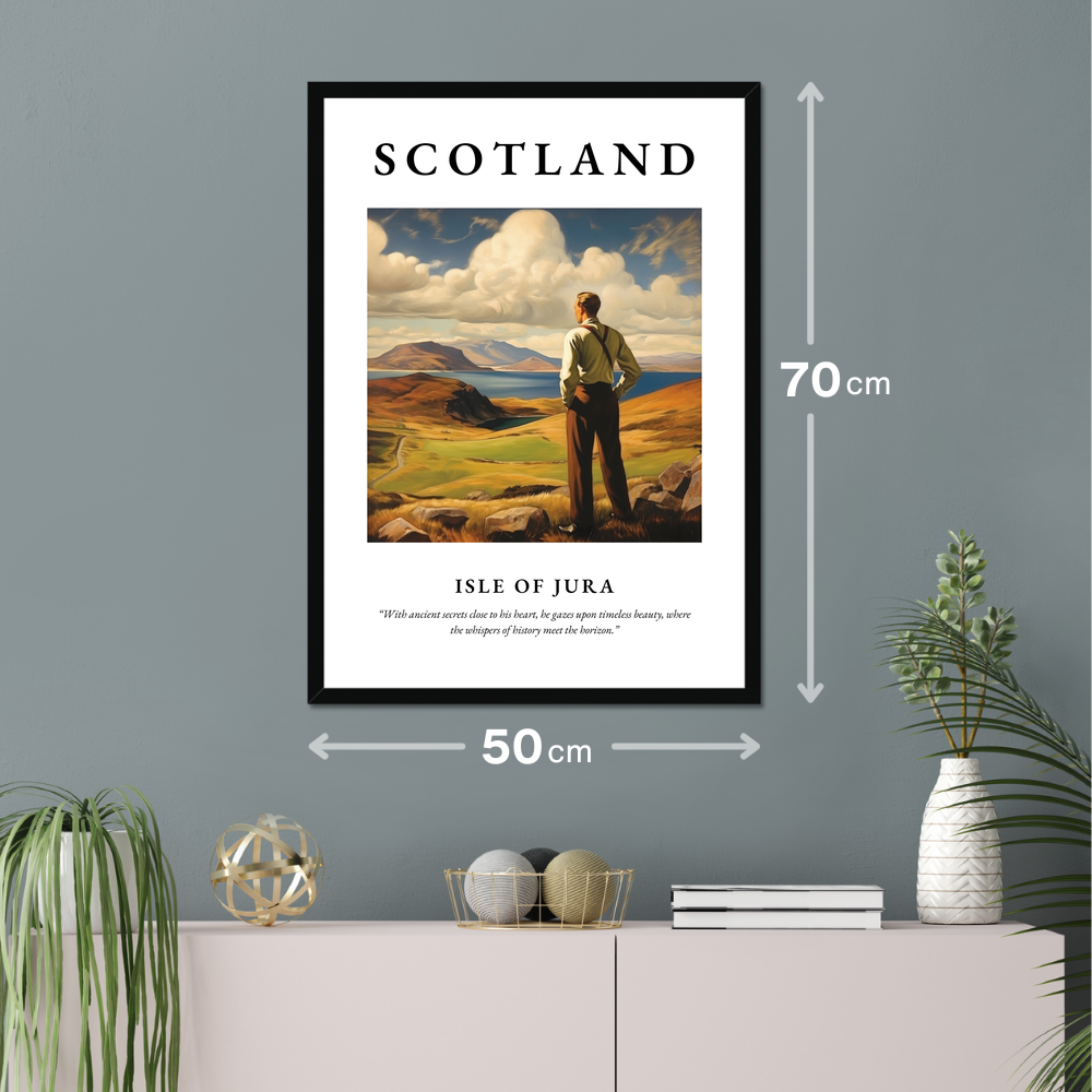 Poster of Isle of Jura hanging on a wall