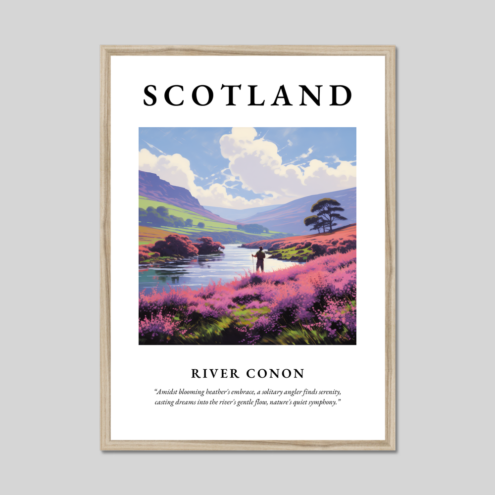 Poster in a natural frame with the word Scotland