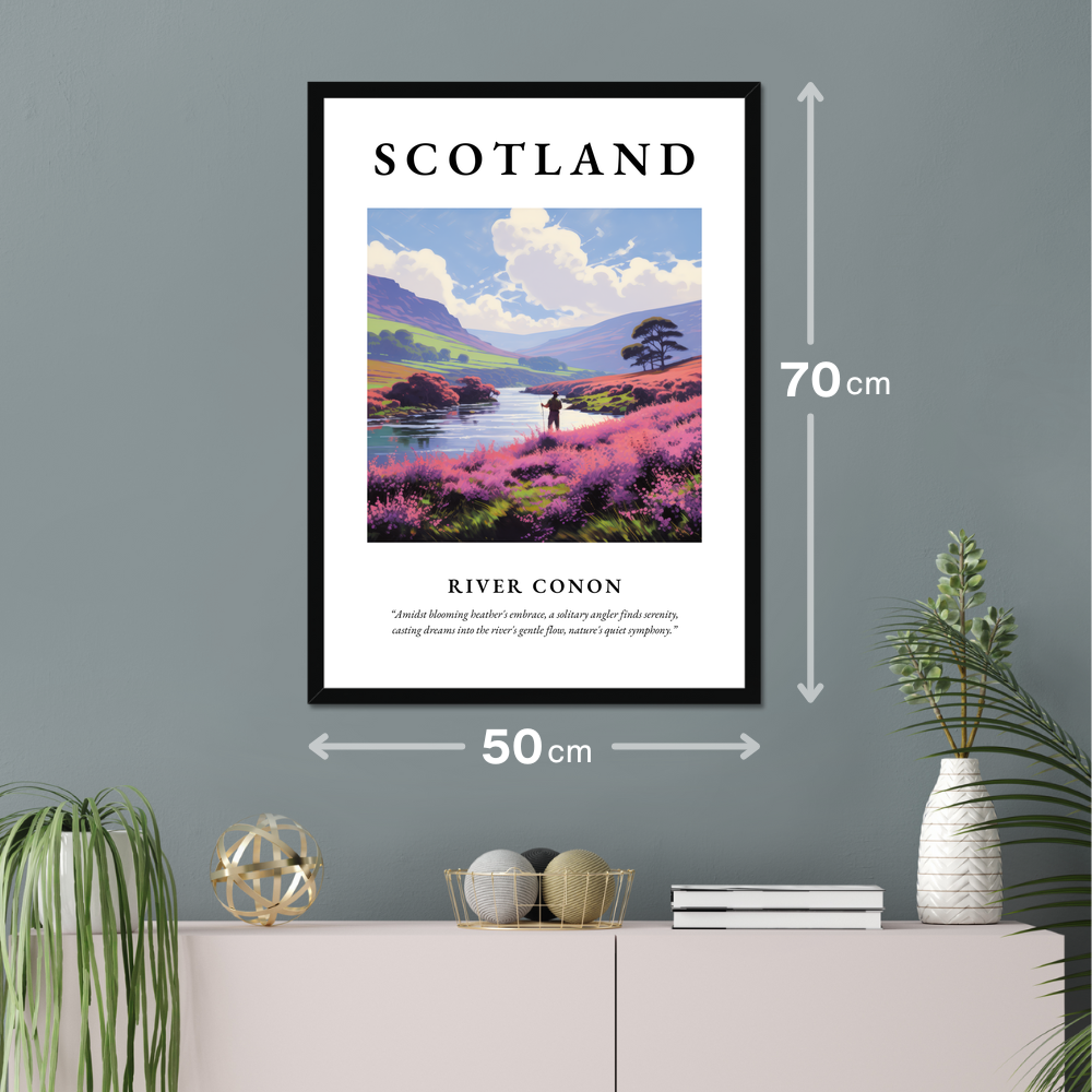 Poster of River Conon hanging on a wall