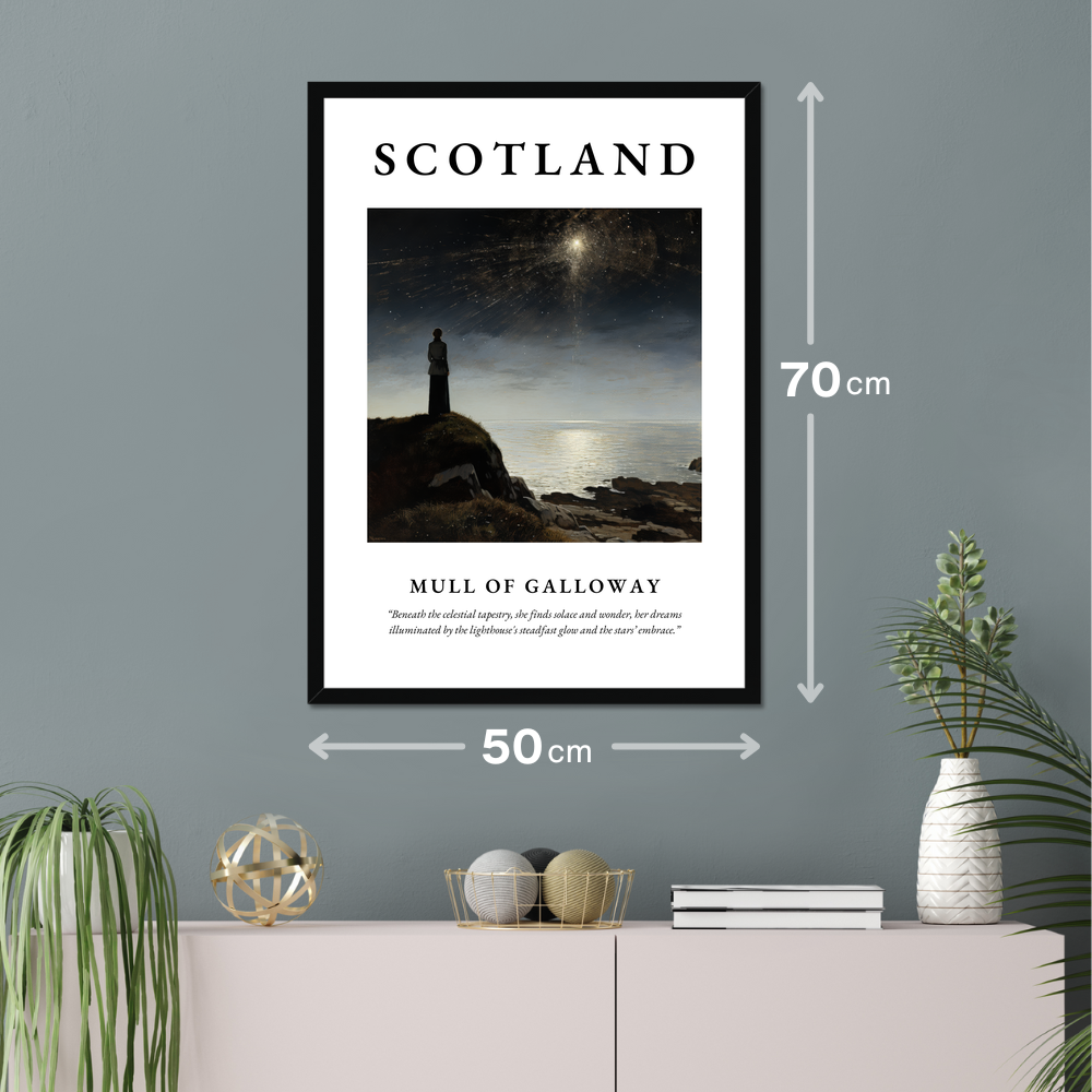 Poster of Mull of Galloway hanging on a wall