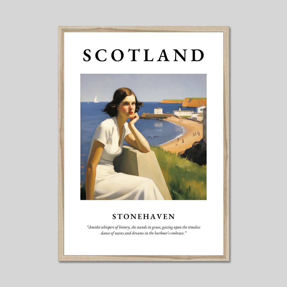 Poster in a natural frame with the word Scotland