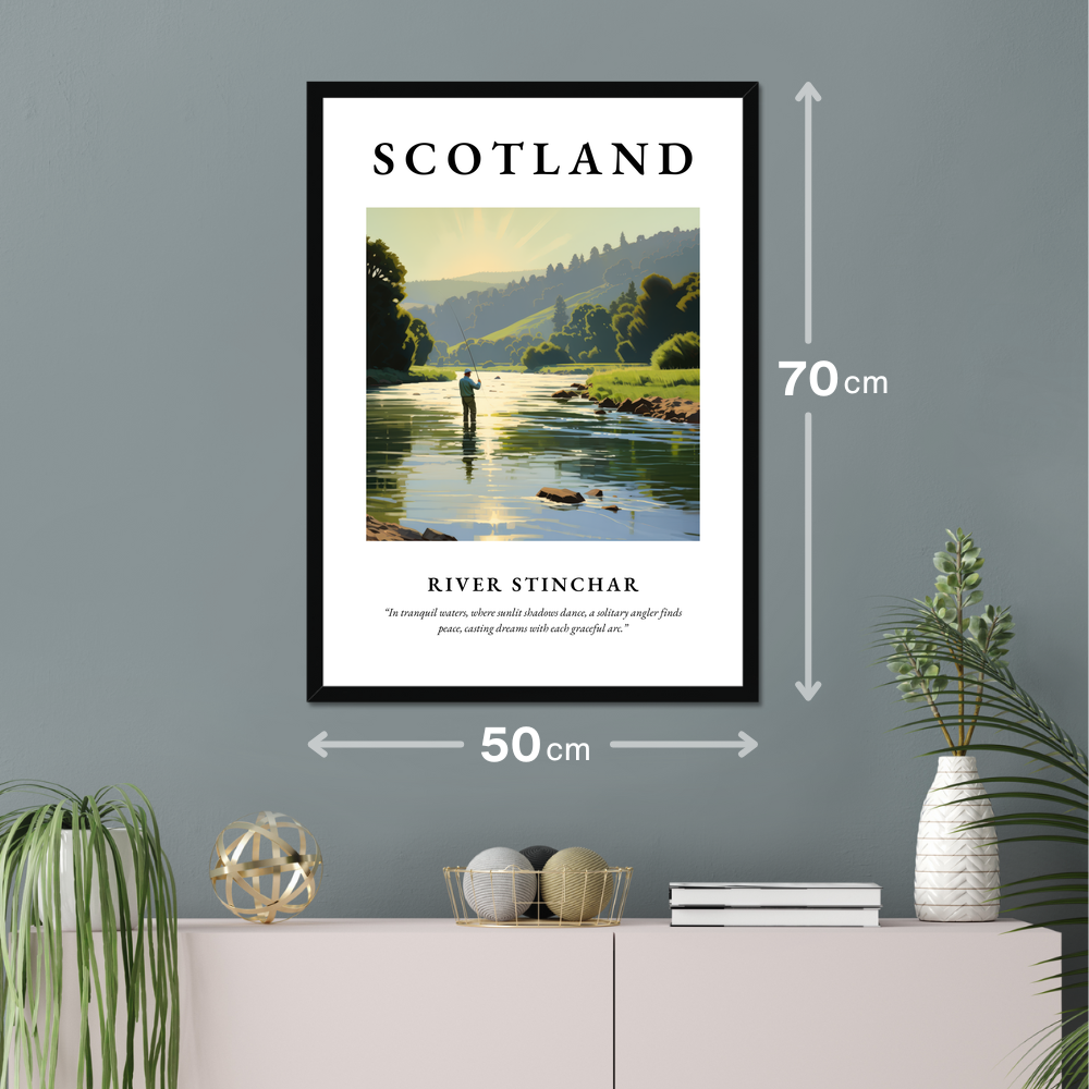 Poster of River Stinchar hanging on a wall