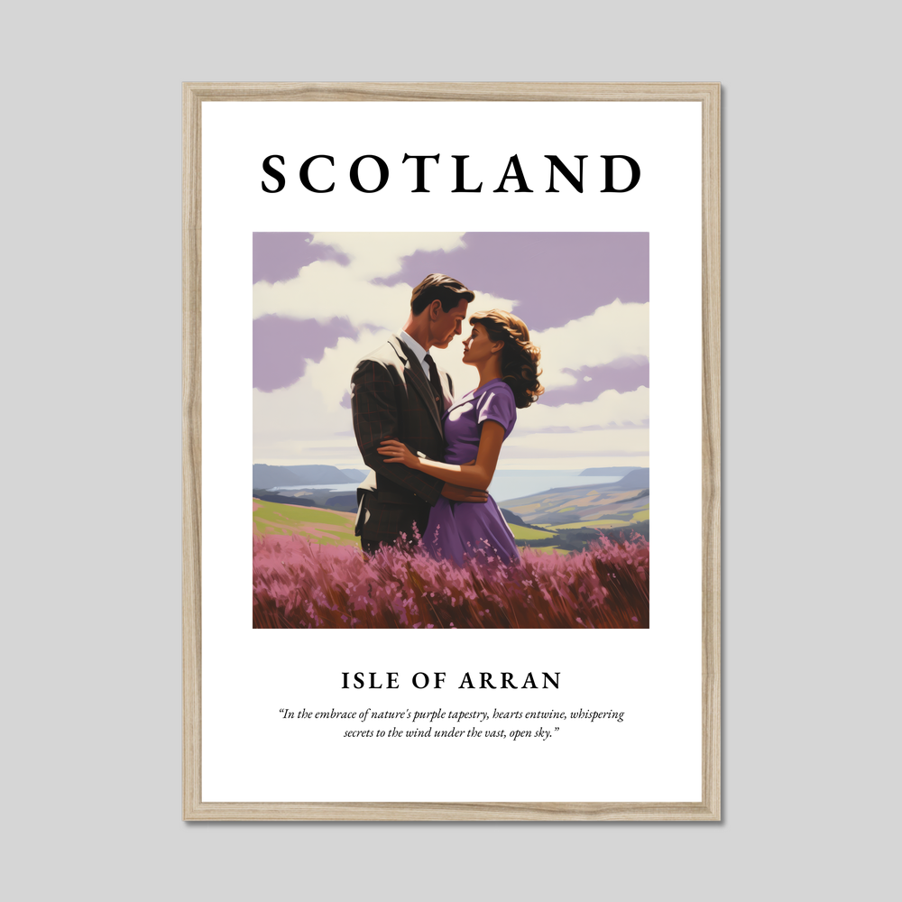 Poster in a natural frame with the word Scotland