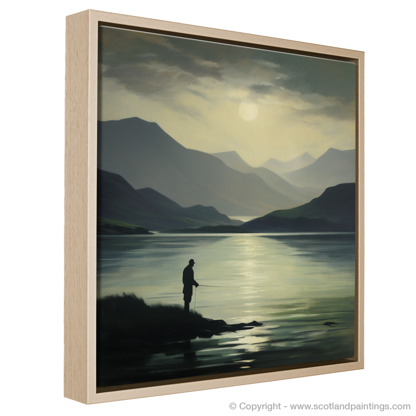 Lone Fisherman at Twilight: A Serene Loch Lomond Vista