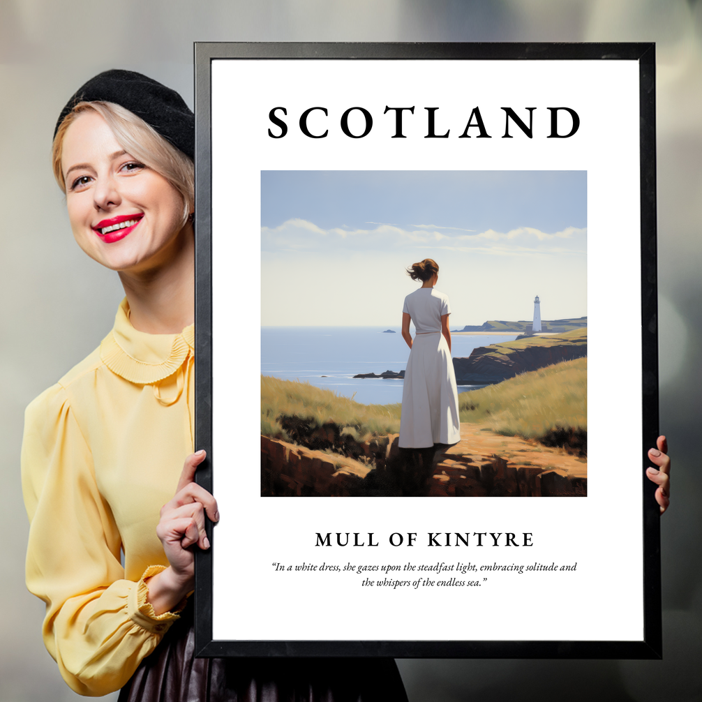 Person holding a poster of Mull of Kintyre