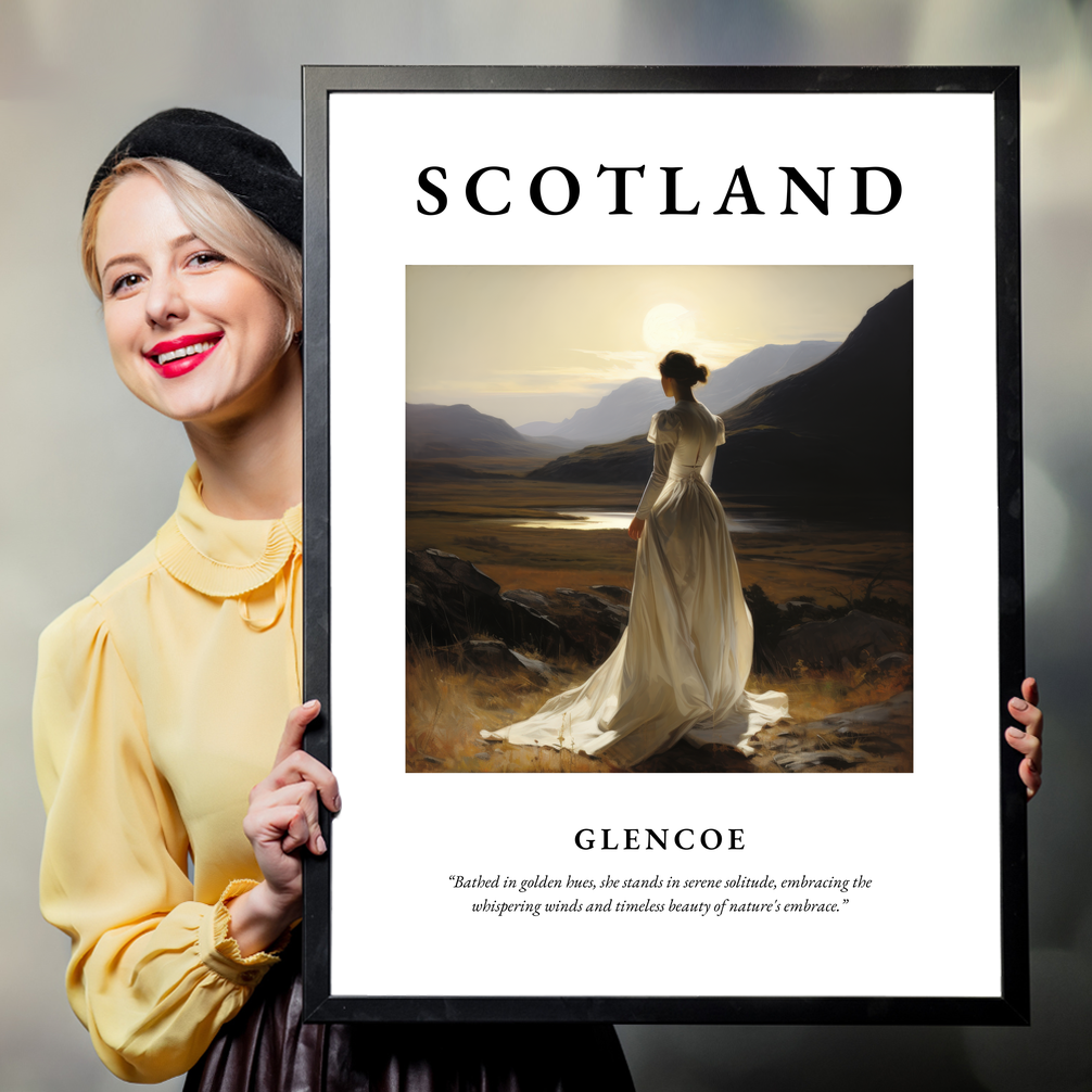 Person holding a poster of Glencoe