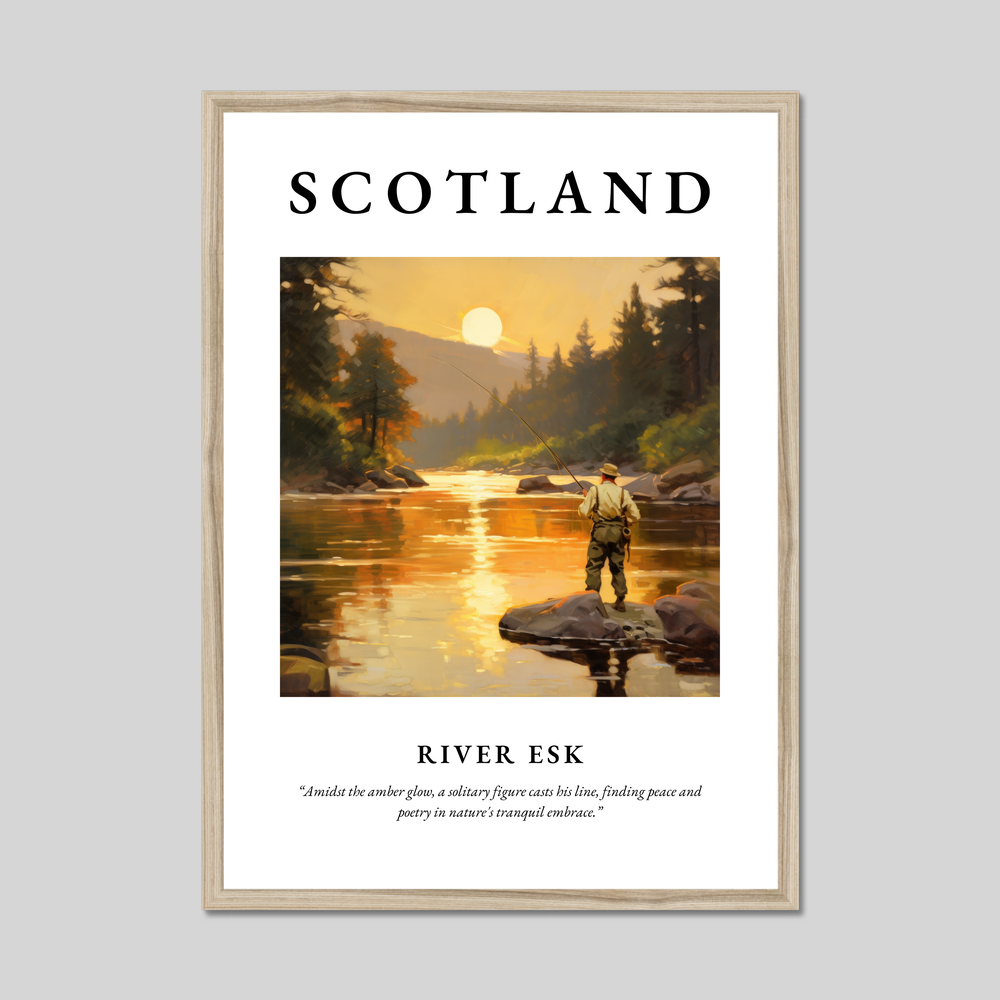 Poster in a natural frame with the word Scotland