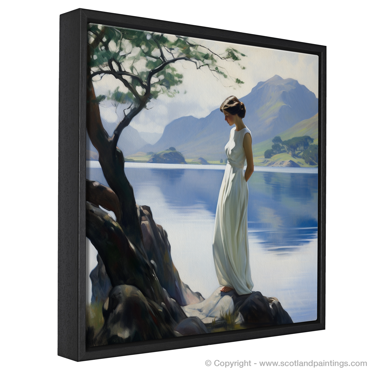 Serenity by Loch Maree: A Portrait of Elegance in White