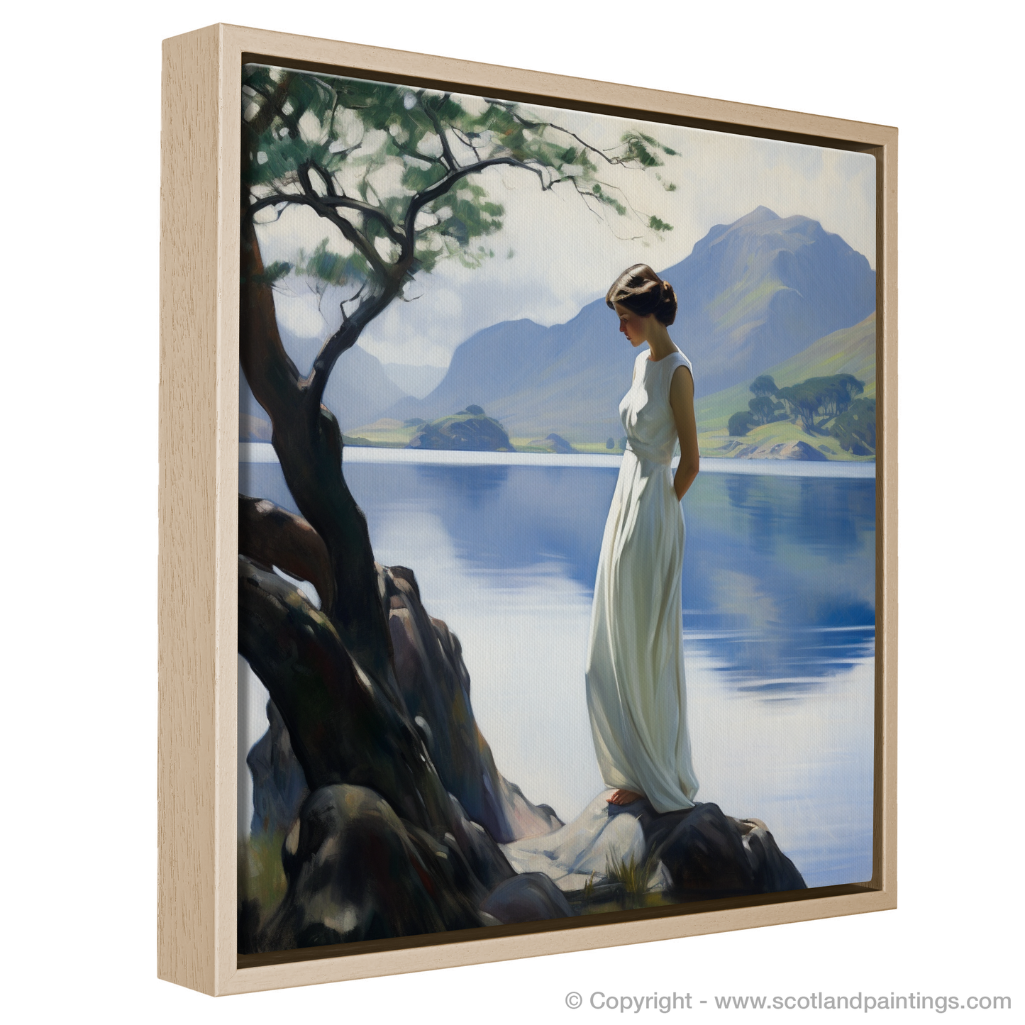 Serenity by Loch Maree: A Portrait of Elegance in White