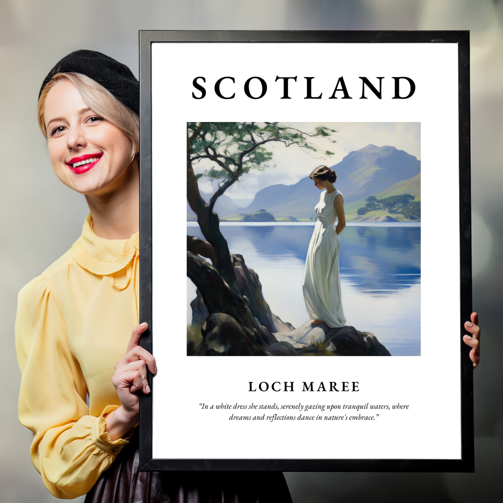 Person holding a poster of Loch Maree