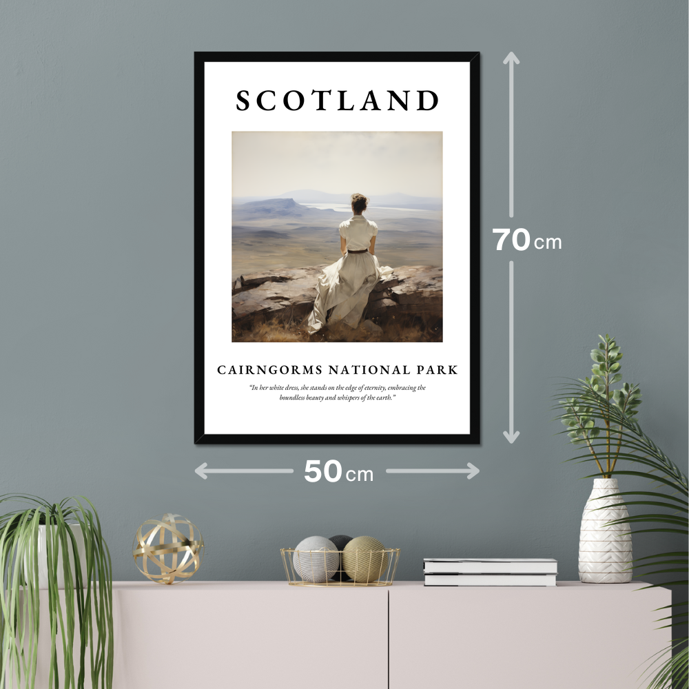 Poster of Cairngorms National Park hanging on a wall