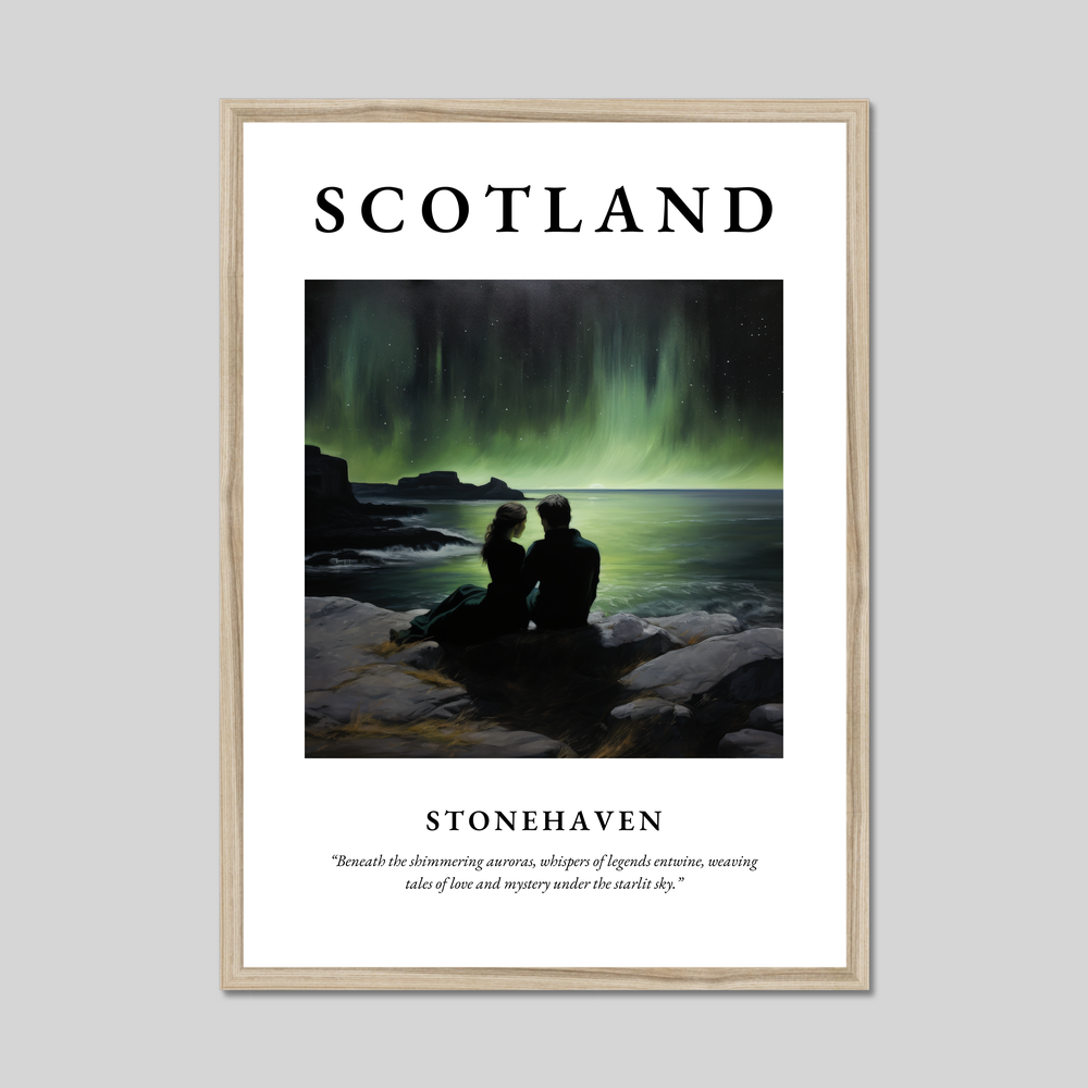 Poster in a natural frame with the word Scotland