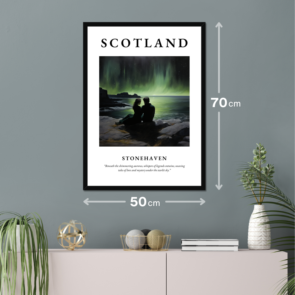 Poster of Stonehaven hanging on a wall