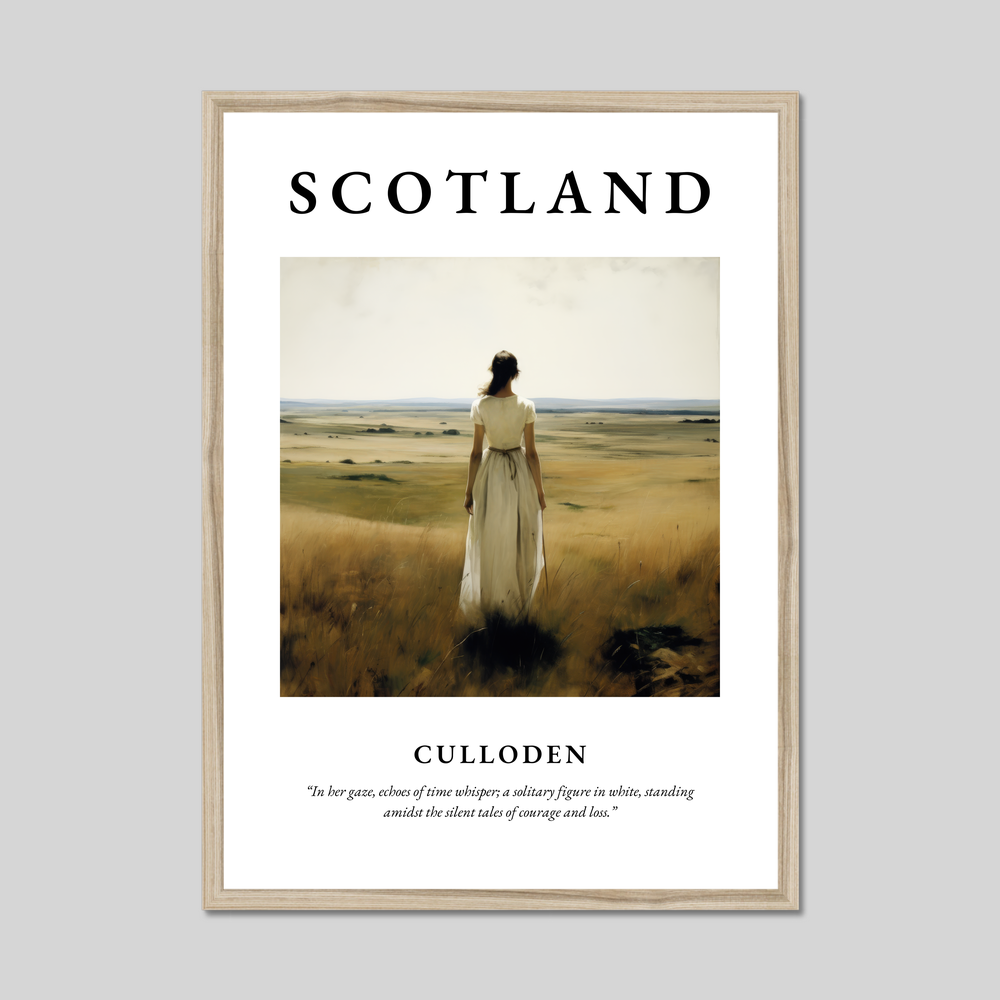 Poster in a natural frame with the word Scotland