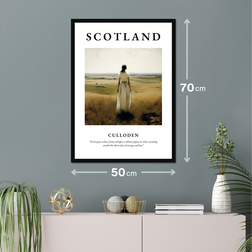 Poster of Culloden hanging on a wall