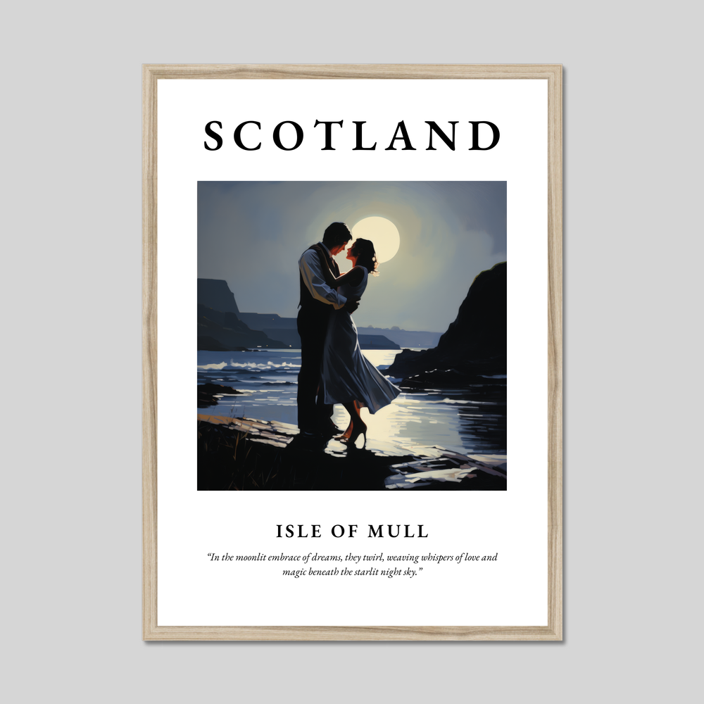 Poster in a natural frame with the word Scotland